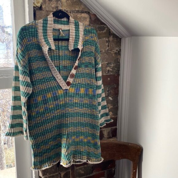Free People sweater short romper.  Washed never worn. - Picture 1 of 7